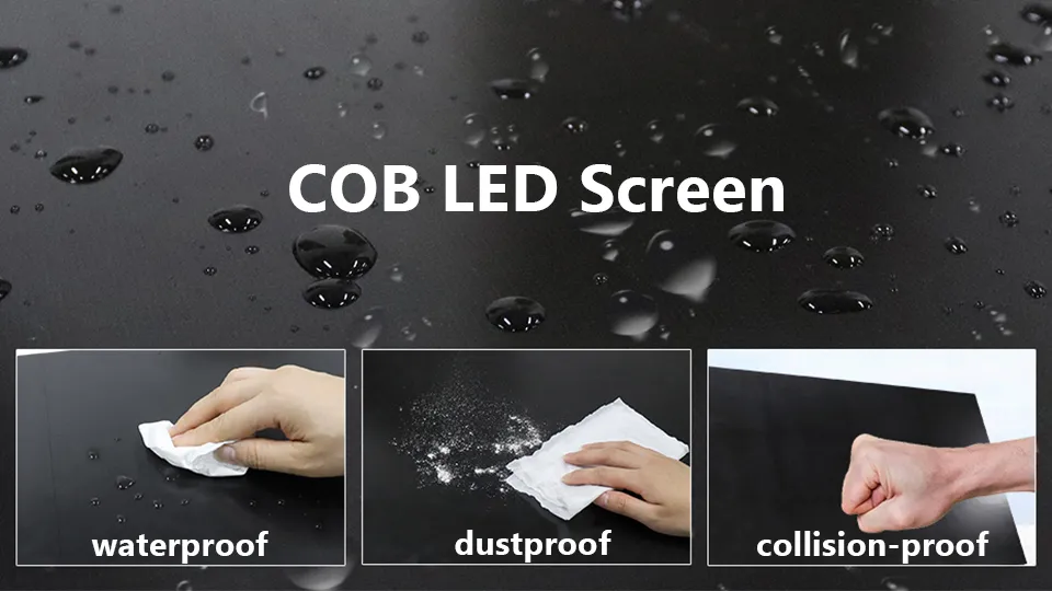COB LED screen displaying vivid content