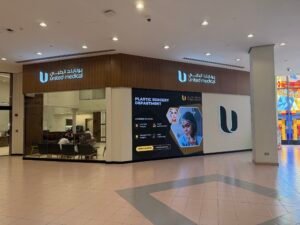 P1.8 SMD LED Screen installed at United Medical Center - Wafi Mall , Dubai