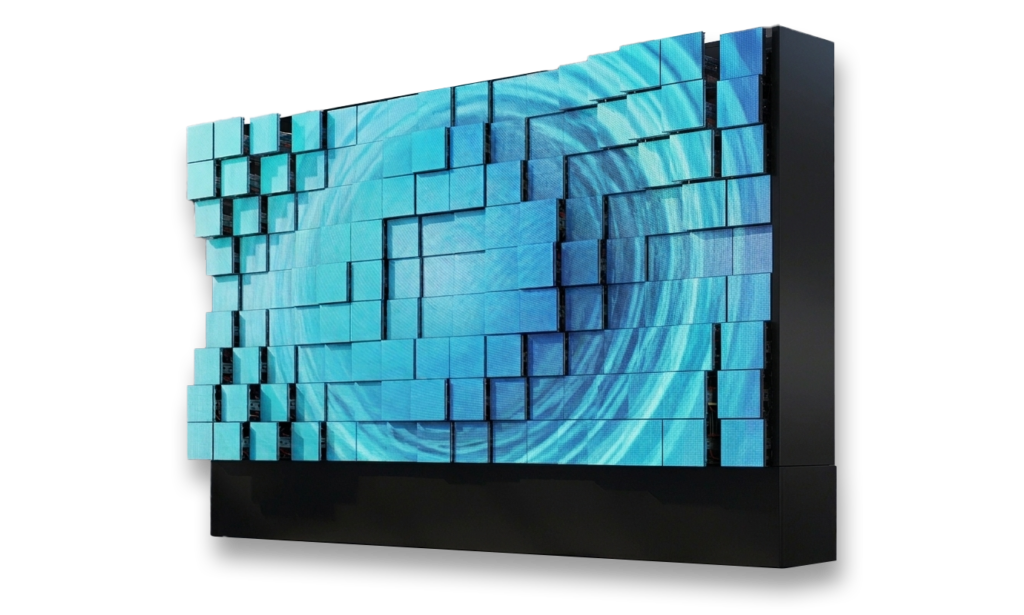 Kinetic LED retractable telescopic display module, Dubai