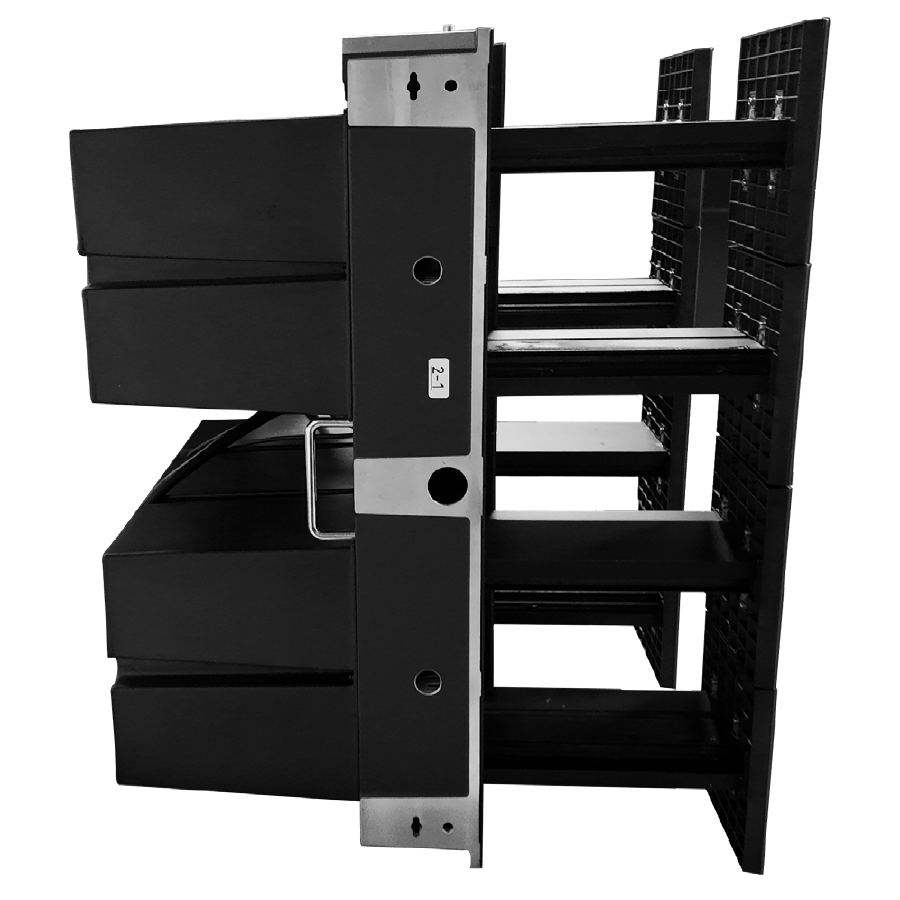 Kinetic LED telescopic cabinet detail view
